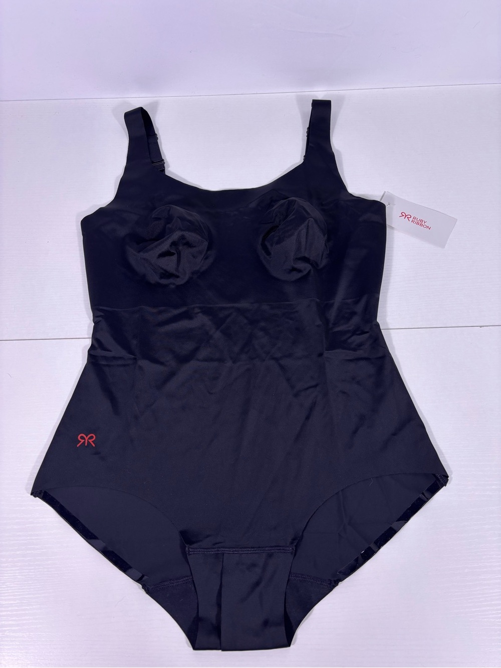 NWT Ruby Ribbon Shaping Bodysuit Black Seamless Wireless Shapewear Size 42